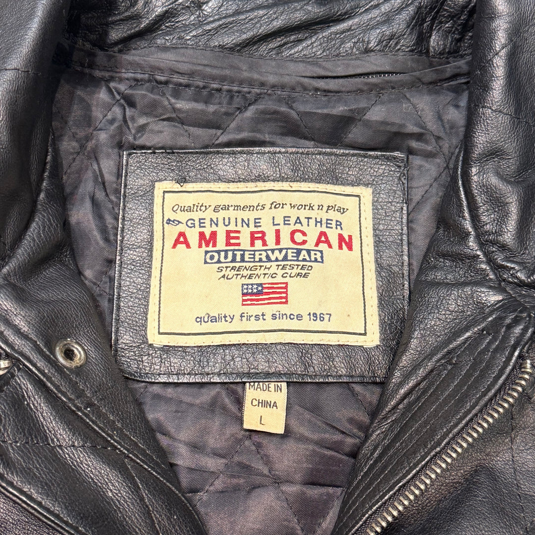 古着 USAVINTAGE/本革ジップアップレザージャケット /サイズL
