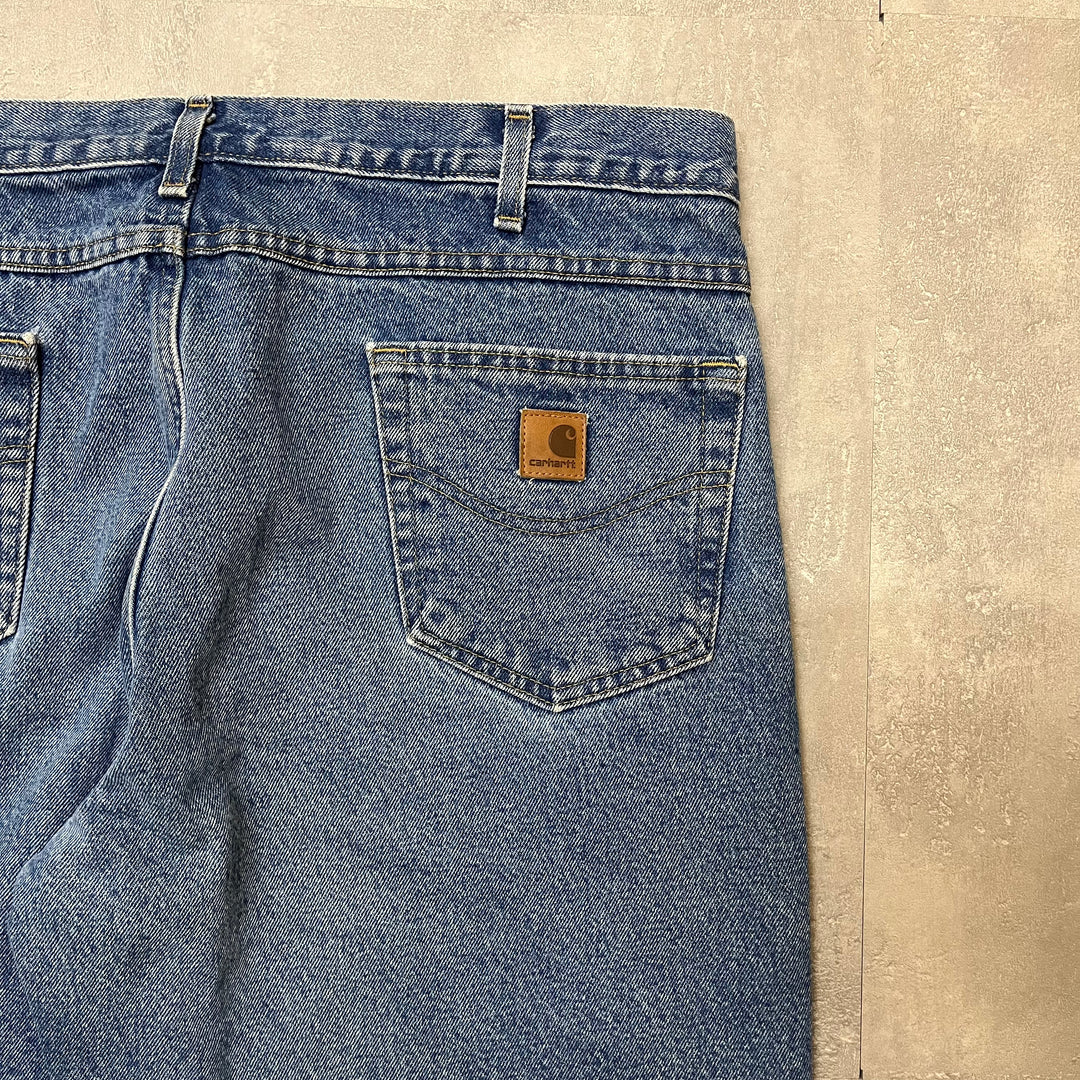 #1751 Old clothes Carhartt / Denim Pants / Jeans / Relaxed Fit / Checkered lining / Size 40×30