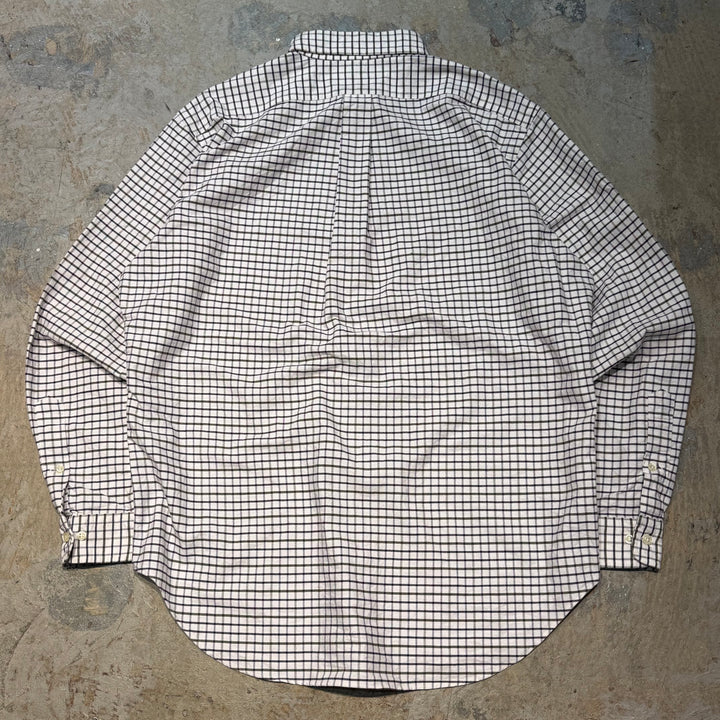 古着 90's POLO by Ralph Lauren/ ラルフ ローレン/ ボタンダウン長袖シャツ/ チェック柄/ サイズXL相当