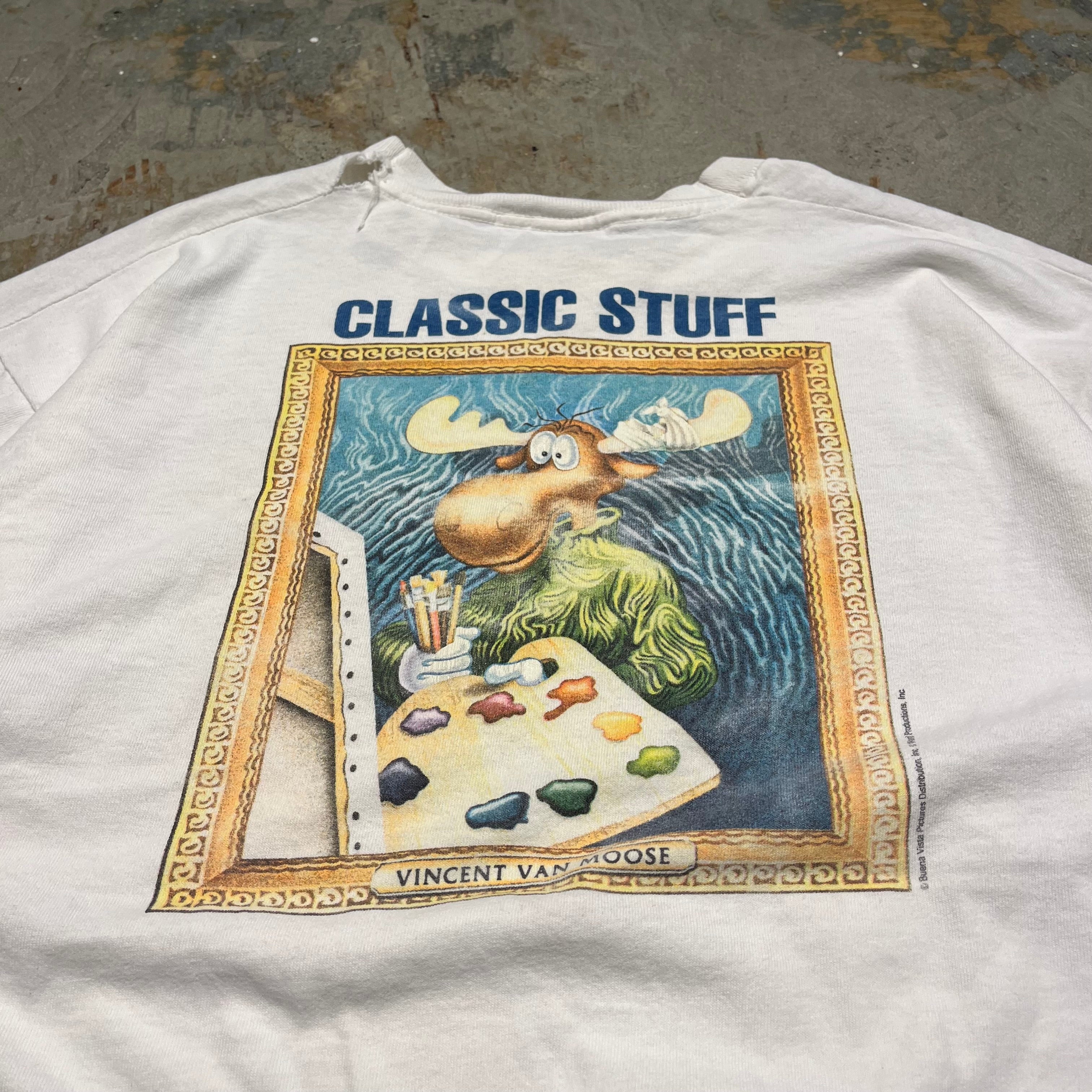 古着 USA製 90's フルーツオブザルーム/ロッキー&ブルウィンクル