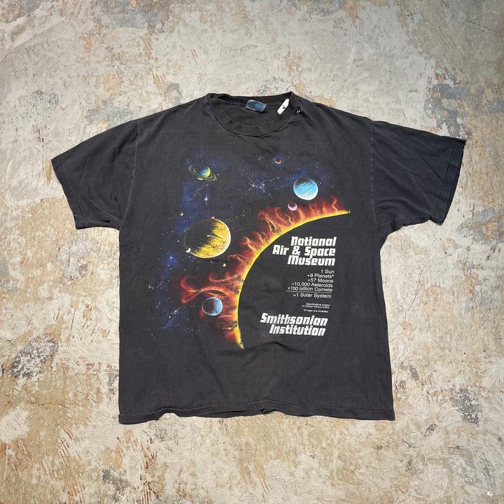 古着 90's USA製 Hanes/ヘインズ / 国立宇宙博物館 / ヴィンテージ シングルステッチ プリントTシャツ/サイズXL