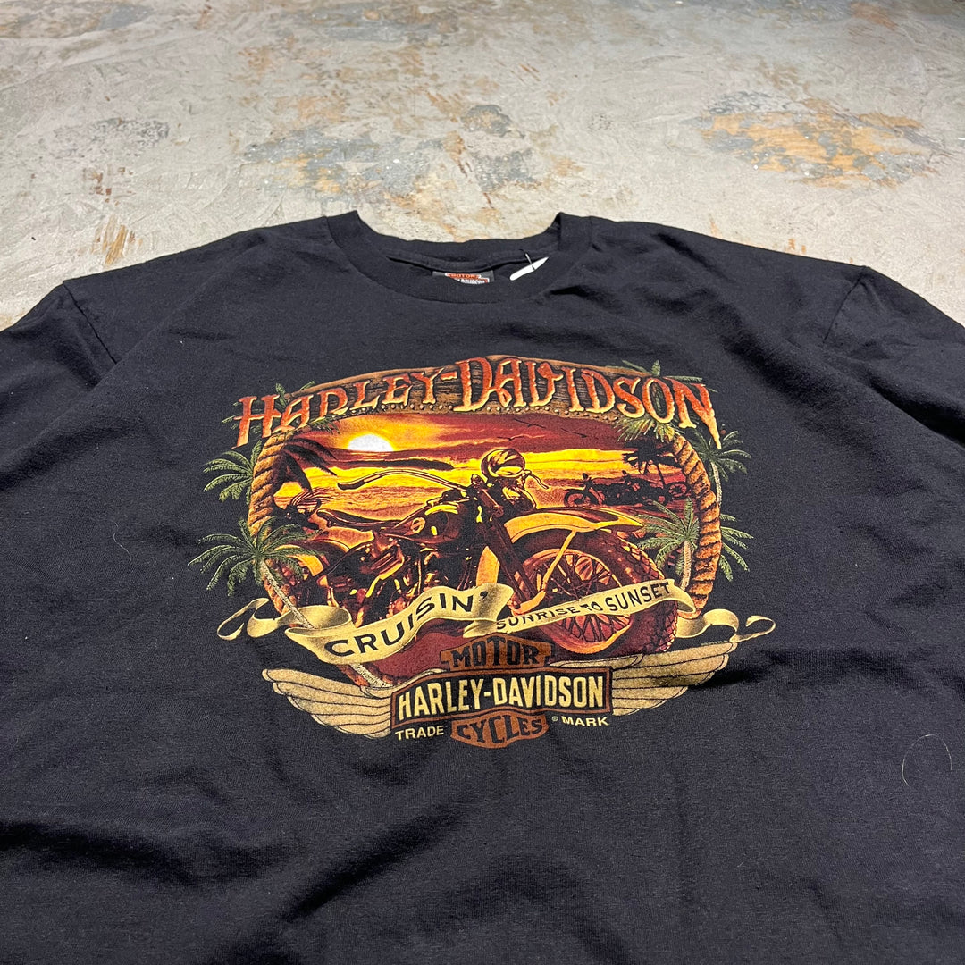 古着 Harley-Davidson/ハーレー ダビッドソン ハワイ州 ホノルル プリントTシャツ サイズXL