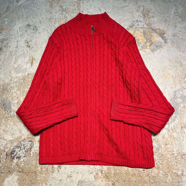 #3621 L.L.Bean/エルエルビーン/zip up knit/ジップアップニット/サイズXL