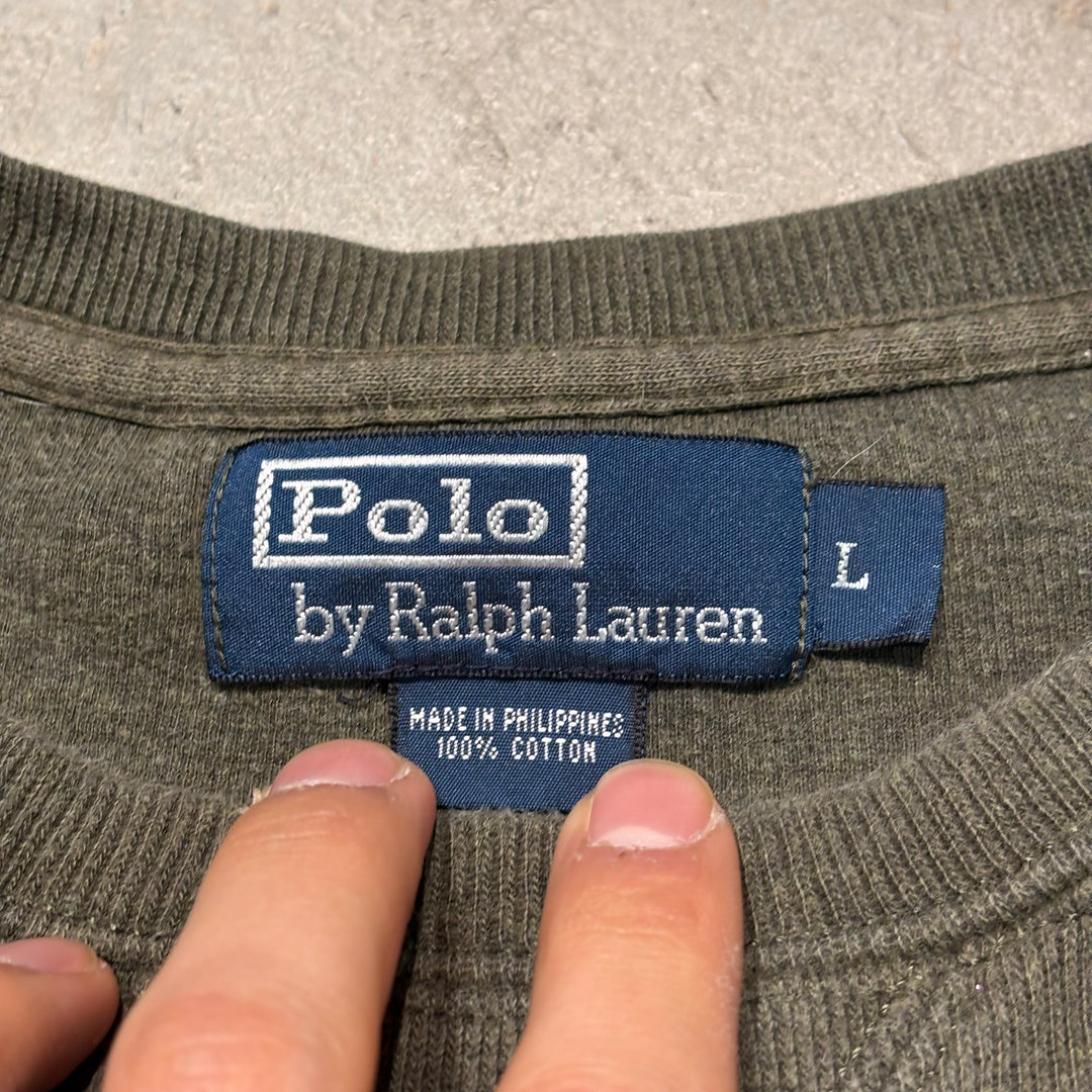 古着 POLO by Ralph Lauren/ポロラルフローレン/クルーネックニットセーター/サイズL