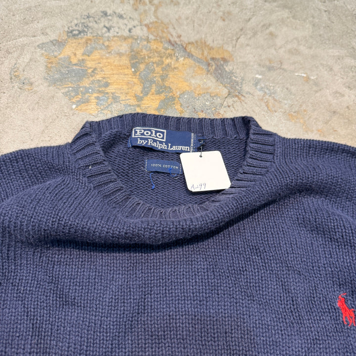 古着 POLO by Ralph Lauren/ ポロ バイ ラルフローレン/  クルーネックニットセーター/ サイズL