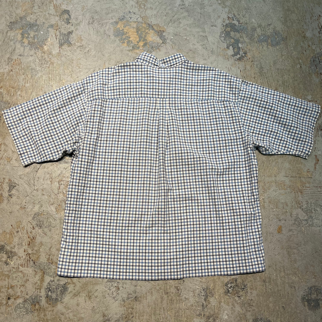旧衣服timberland/汀布莱克/短袖衬衫/格纹/重制/尺寸XL