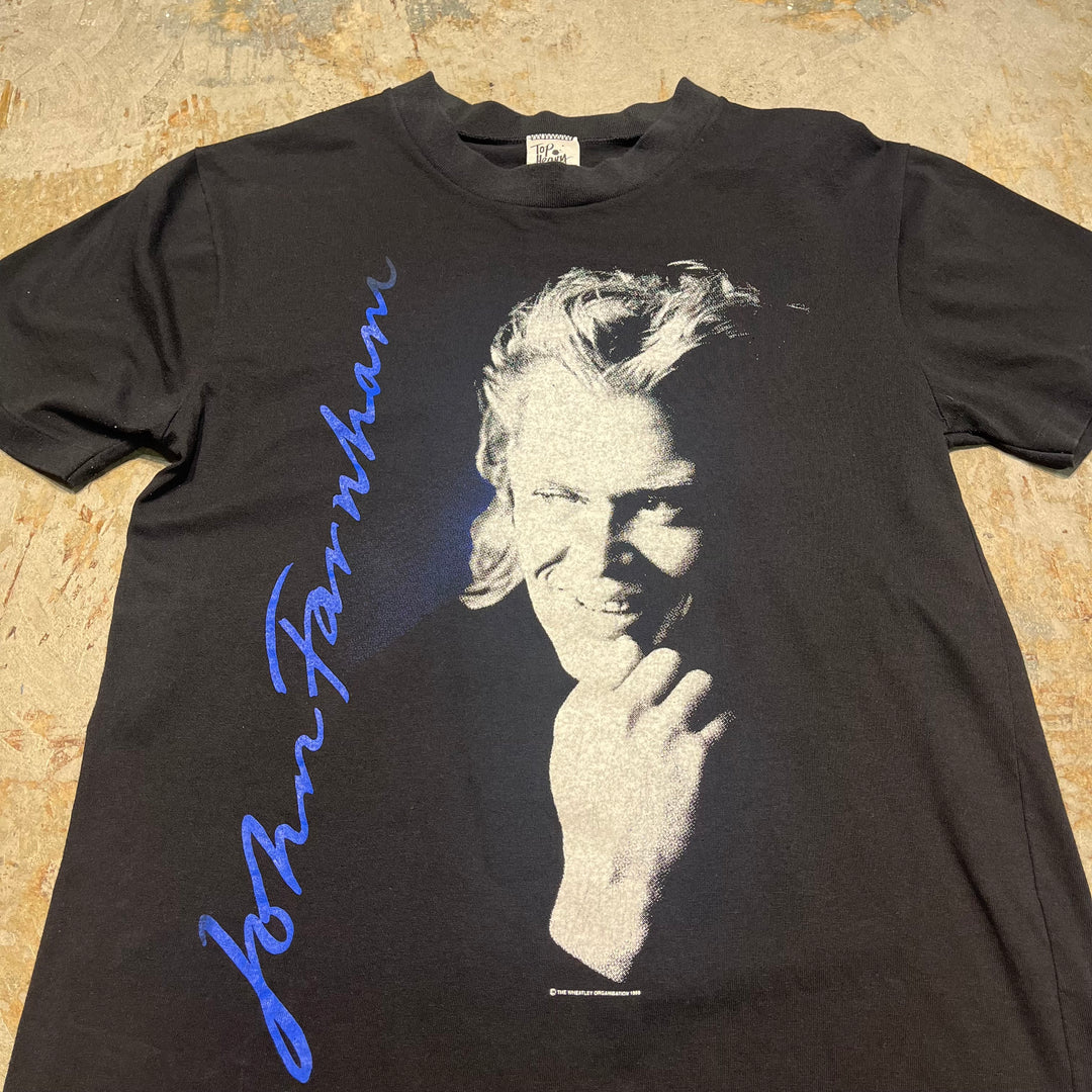 古着 オーストラリア製 90's JOHN FARNFAM/ジョン・ファーナム/ヴィンテージ シングルステッチプリントTシャツ/サイズM相当