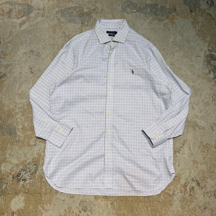 #4399 古着 Ralph Lauren/ラルフローレン/Long Sleeve Shirt/Check/チェック/長袖シャツ/CLASSIC FIT/サイズL相当