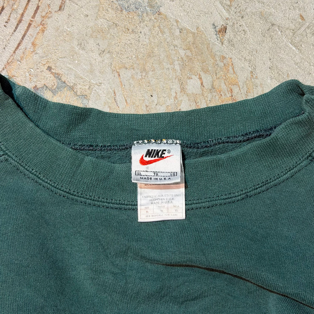 古着 USA製 90's NIKE/ ナイキ/ ワンポイント/ クルーネックスウェット/ サイズXL