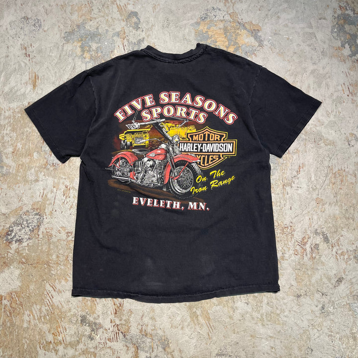 古着 USA製 Harley-Davidson/ハーレー ダビッドソン/シングルステッチ Tシャツ/サイズL