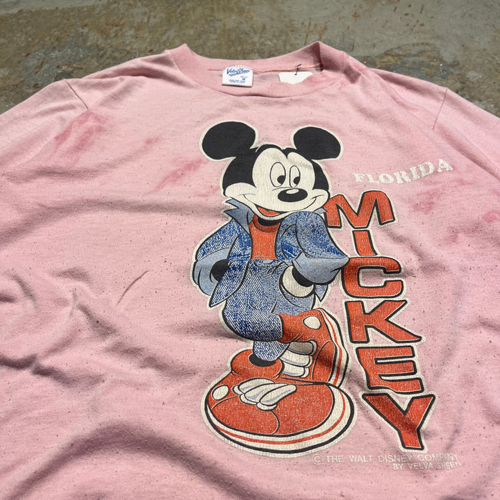 古着 70's~80's USA製 ミッキー/ディズニー/フロリダ/ヴィンテージ シングルステッチ Tシャツ/サイズM