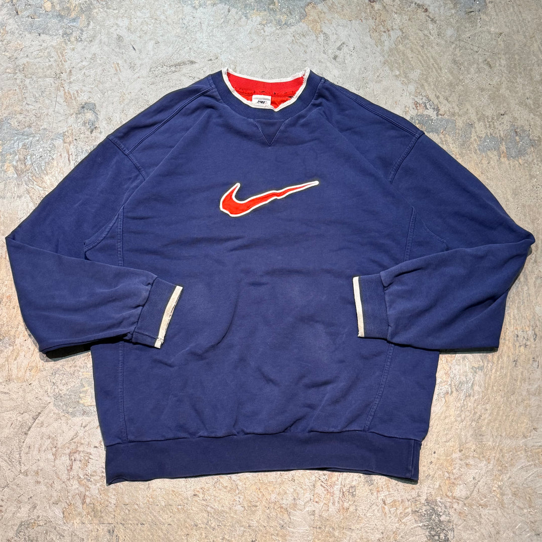 古着  90's NIKE/ ナイキ/ クルーネックスウェット/ワンポイント/ サイズL
