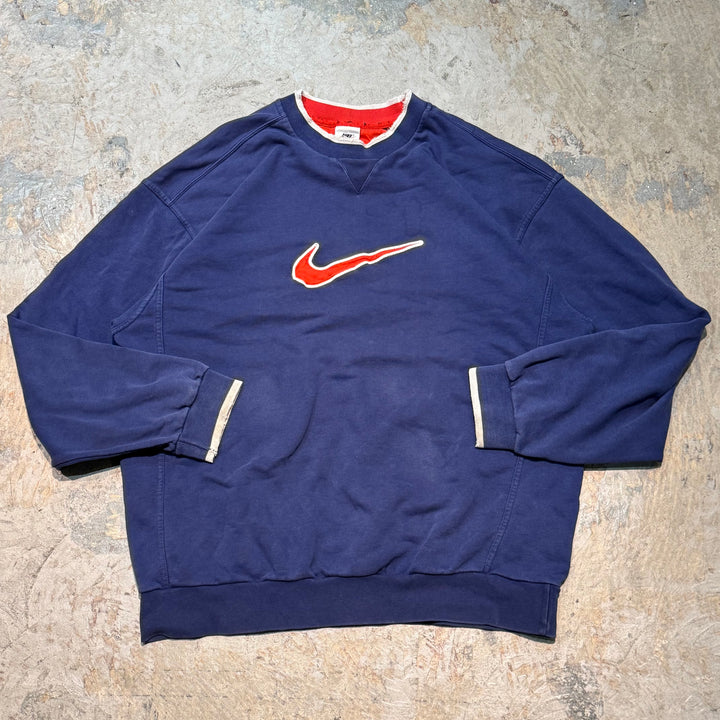 古着  90's NIKE/ ナイキ/ クルーネックスウェット/ワンポイント/ サイズL