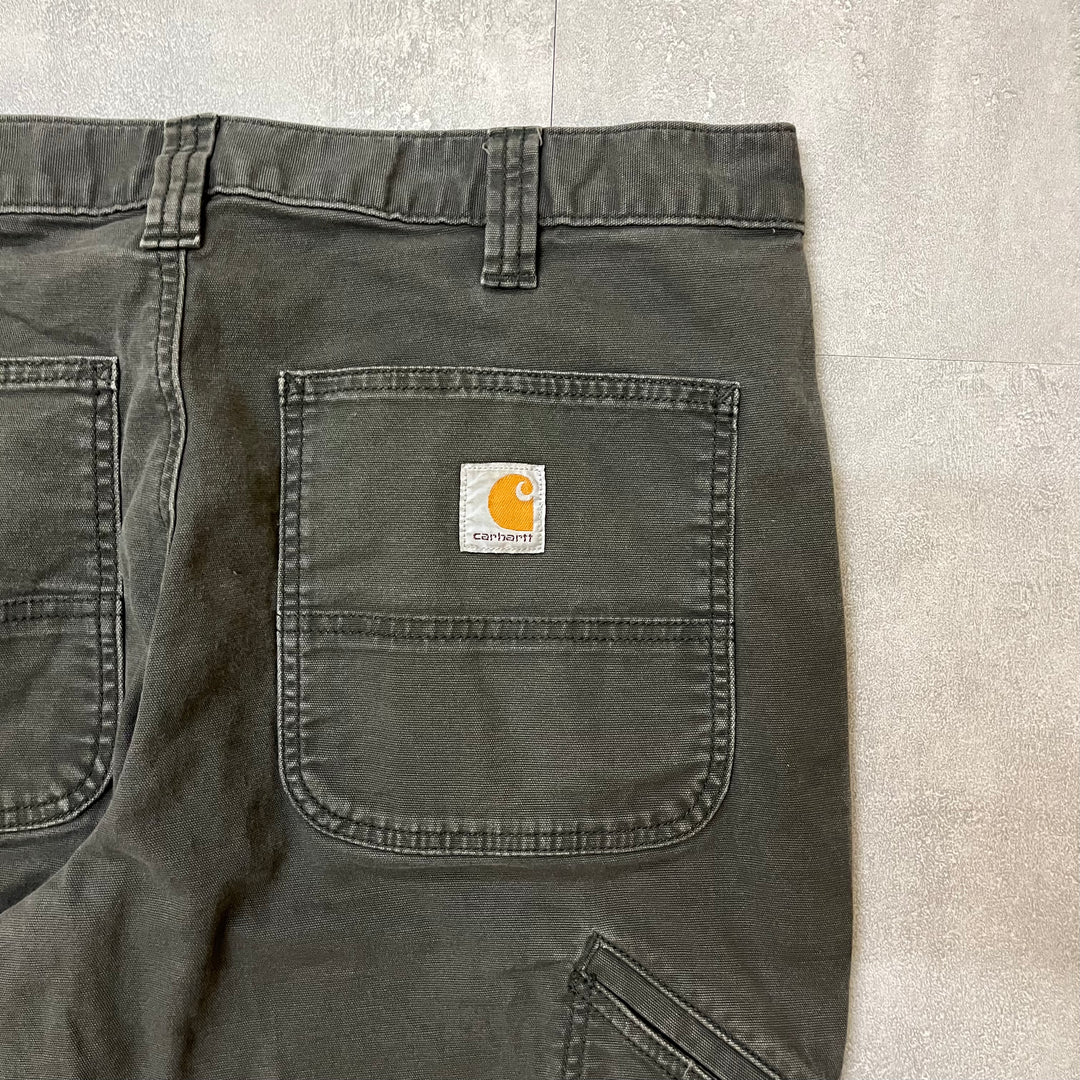 #1708 Vintage Carhartt Duck Work Pants / RELAXED FIT / Size 34×32