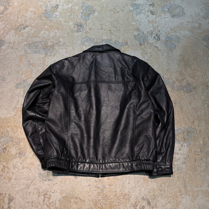 古着 USAVINTAGE/ Zip Up Leather Jacket/ジップアップレザージャケット/サイズM