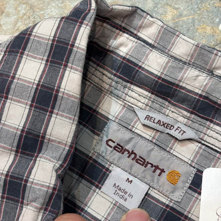 古着 carhartt/ カーハート/ ボタンダウン半袖シャツ/ チェック柄/ サイズM