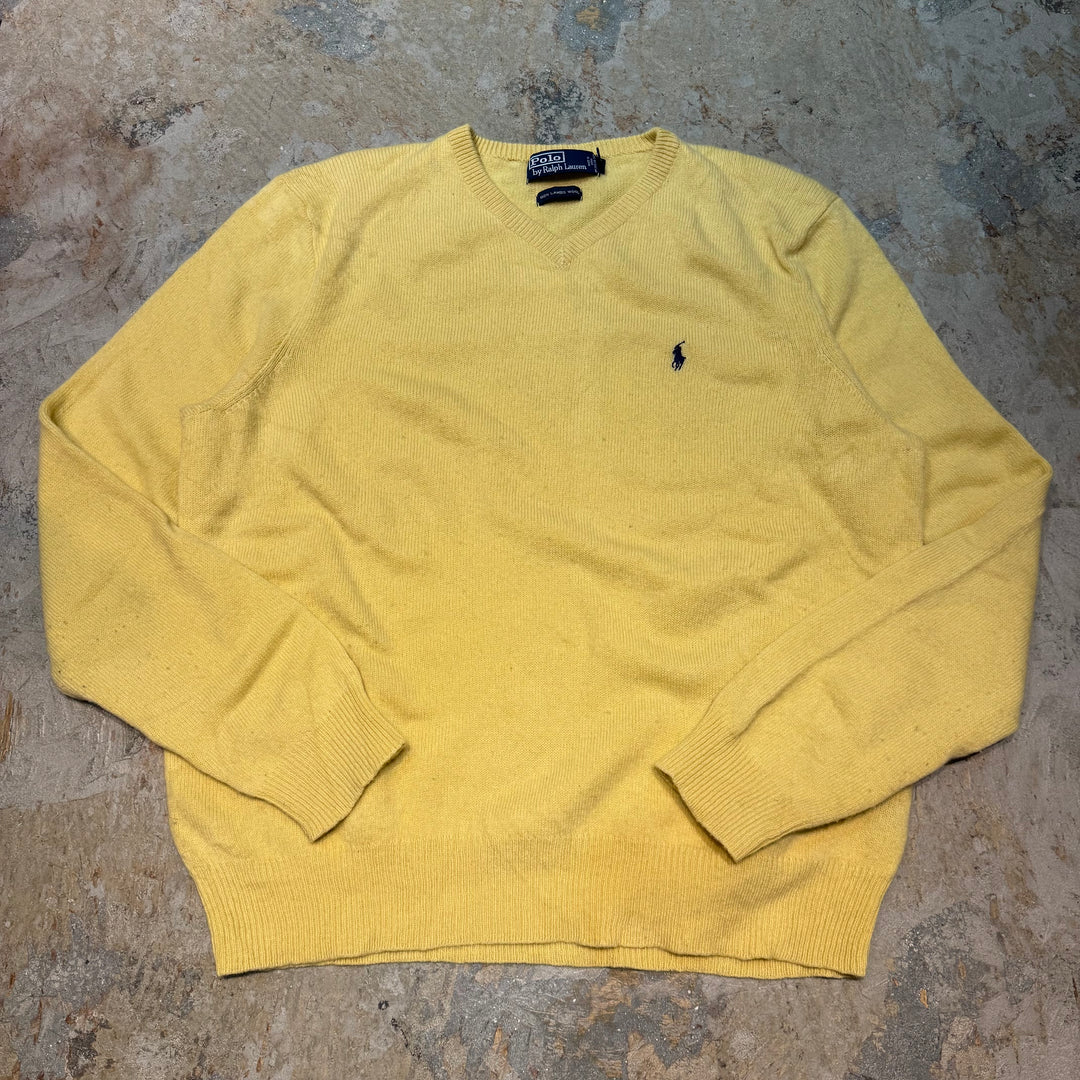 古着 POLO by Ralph Lauren/ ポロ バイ ラルフローレン/  クルーネックニットセーター/Vネック/ サイズXL