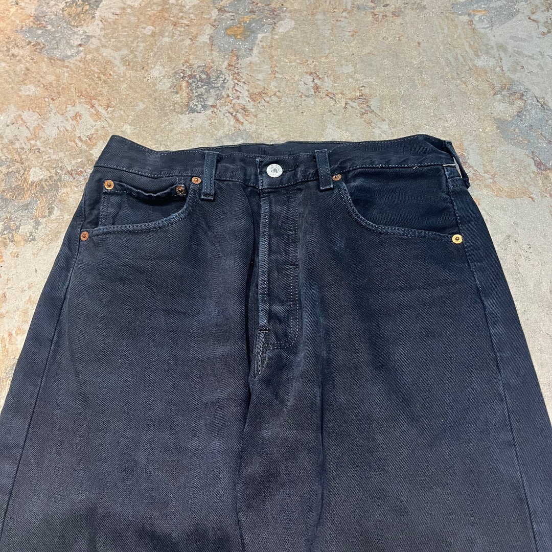 #4434 古着 Levi's/リーバイス/Black Denim Pants/ブラックデニムパンツ/501/MADE IN UK/サイズ32×36