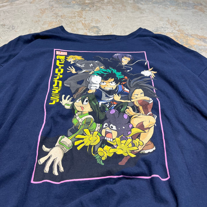 #4637 古着 MY HERO ACADEMIA/僕のヒーローアカデミア/short sleeve print t-shirt Tee/半袖プリントTシャツ/シングルステッチ/キャラクター/アニメ/サイズ3XL