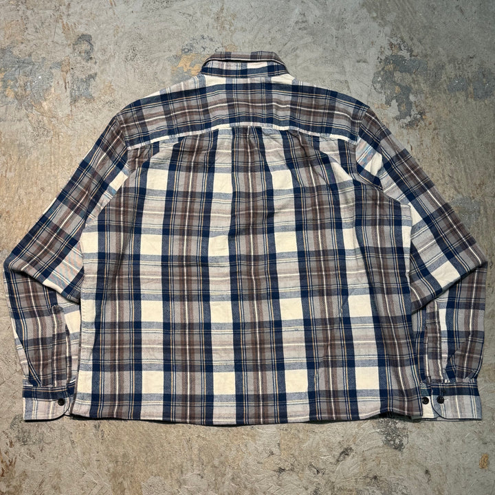 古着 L.L.Bean/ エルエルビーン/ フランネルシャツ/ チェック柄/ リメイク/ サイズL