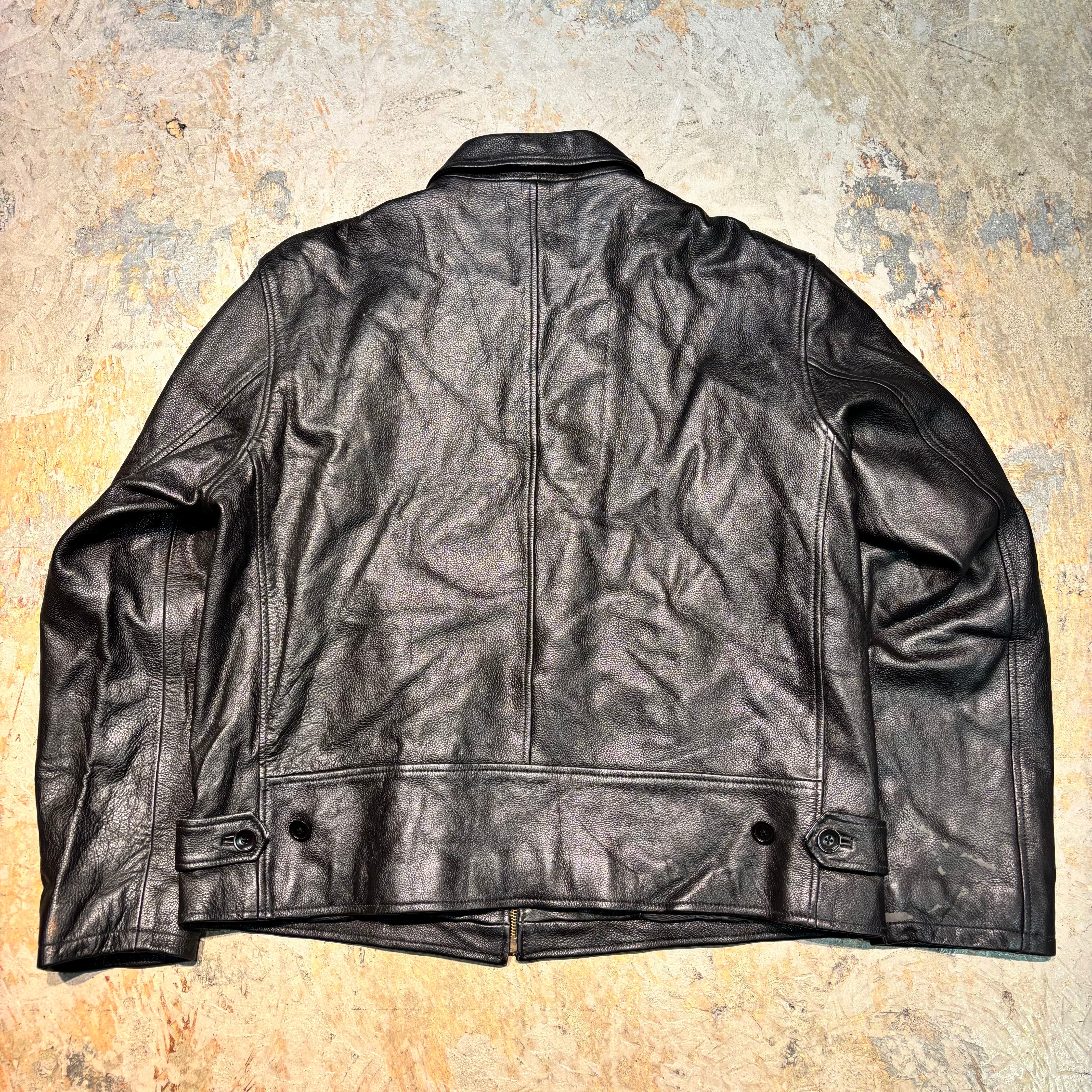 古着 J.CREW/ ジェイクルー/ 本革ジップアップレザージャケット/ 牛革