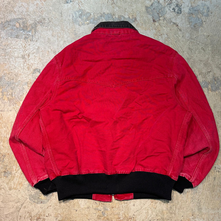 중고 의류 Carhartt/ Santa Fe 재킷/ 오리 직물/ 퀼트 라이닝/ 코듀로이 칼라/ 크기에 해당