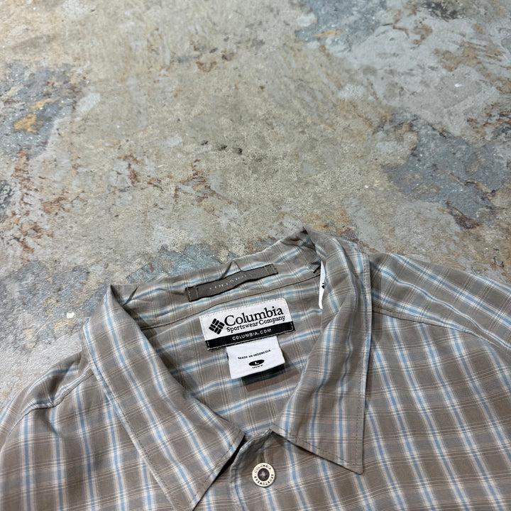 Used clothing Columbia/ Columbia/ Short sleeve shirt/ Checkered pattern/ Size L