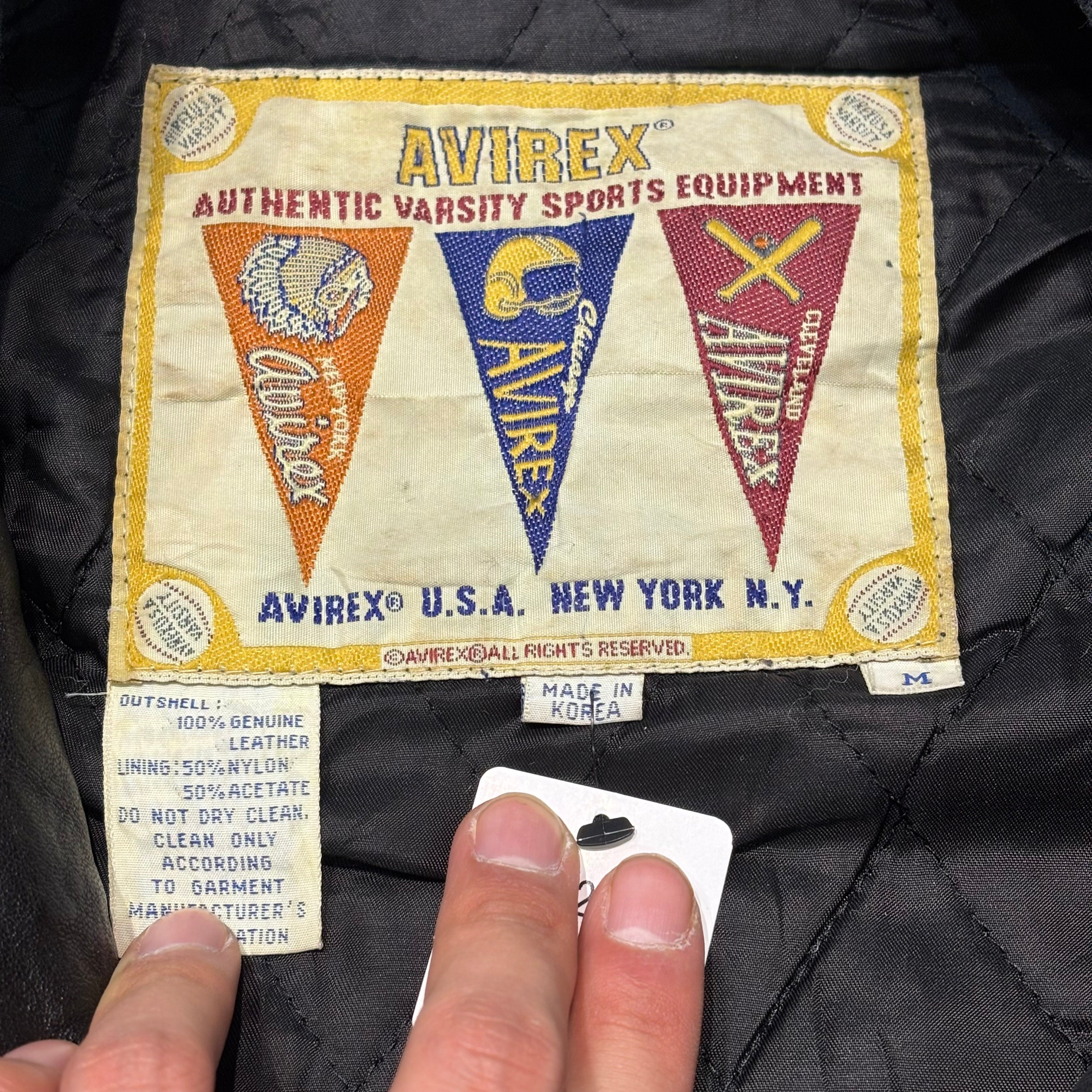 古着 AVIREX/ アヴィレックス/ レザースタジャン/ サイズM – 古着屋 MUJIN