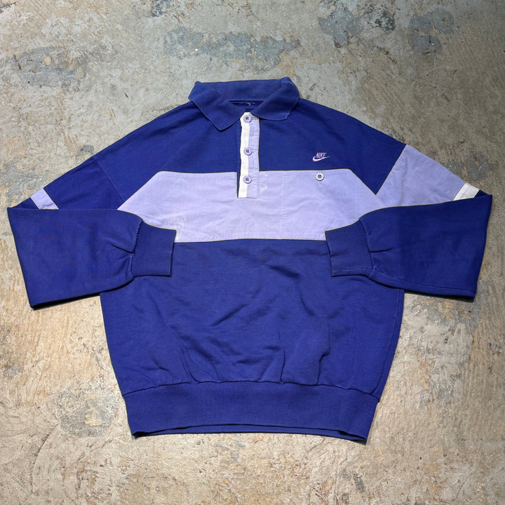 古着 NIKE/ナイキ/ ラガーシャツ/ ワンポイントロゴ/サイズL相当