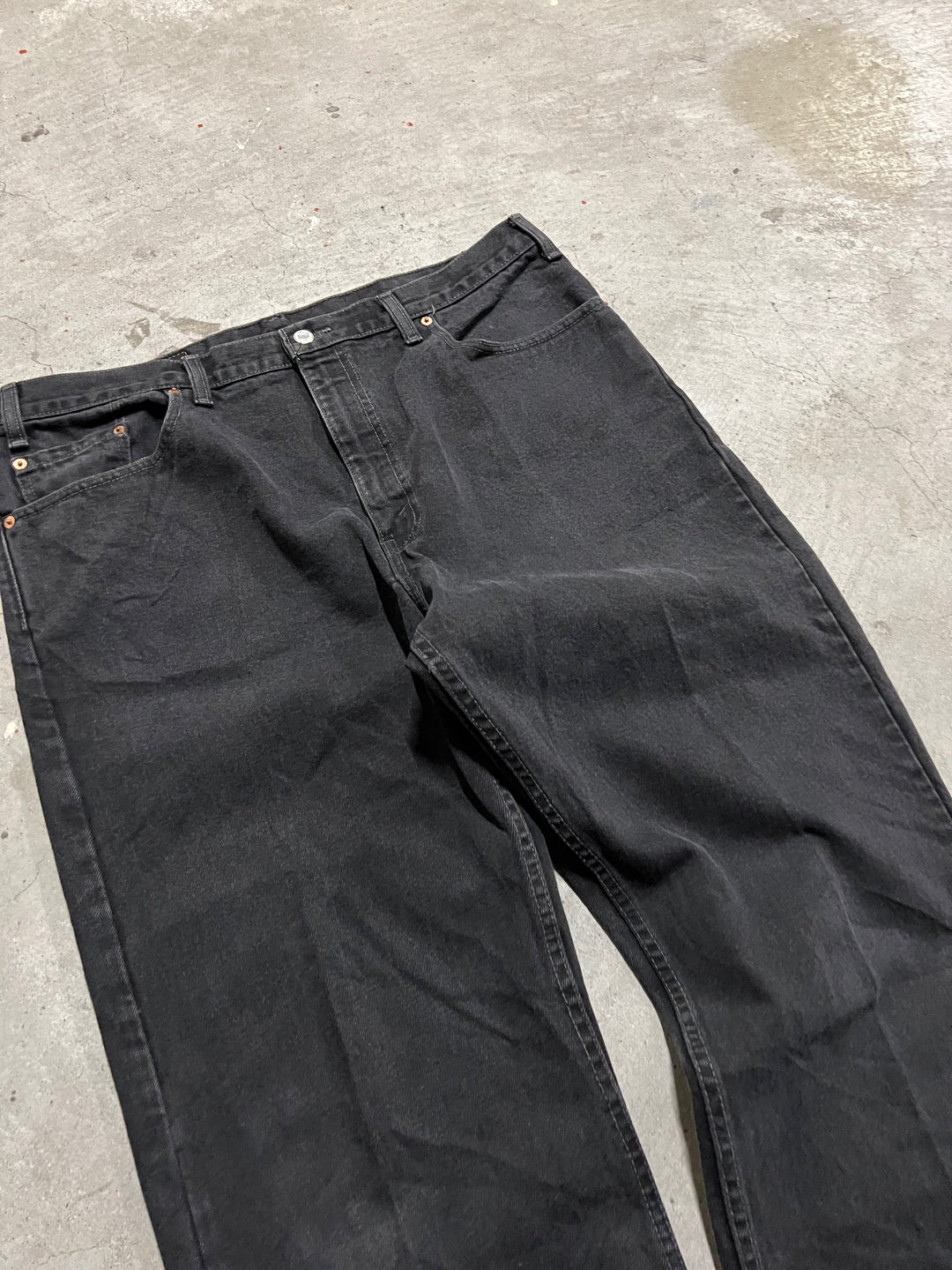 #MA25 古着 99's Levi's/リーバイス/Black Denim Pants/ブラックデニムパンツ/505/MADE IN CANADA/実寸サイズ35×27