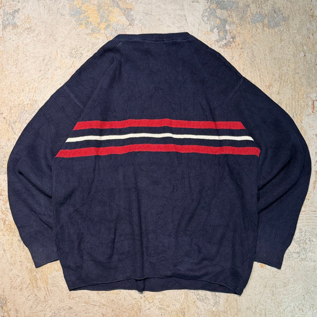古着 90's~ Eddie Bauer/ エディーバウアー/ クルーネックニットセーター/ Vガゼット/ サイズXL