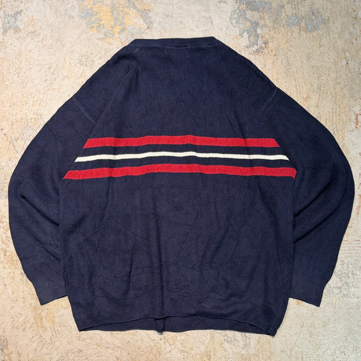 古着 90's~ Eddie Bauer/ エディーバウアー/ クルーネックニットセーター/ Vガゼット/ サイズXL