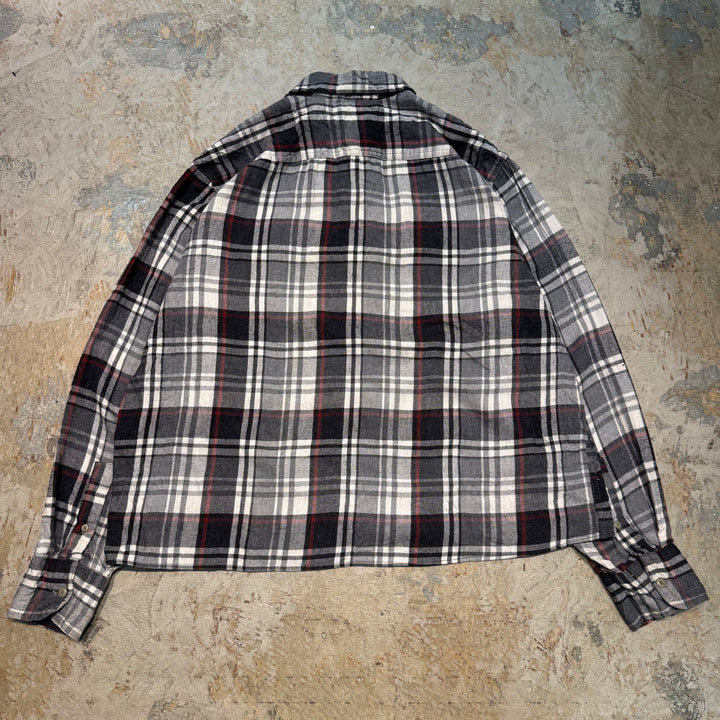 古着 TIMBERLAND/ ティンバーランド/ 長袖短丈リメイクシャツ/ チェック柄/ サイズL