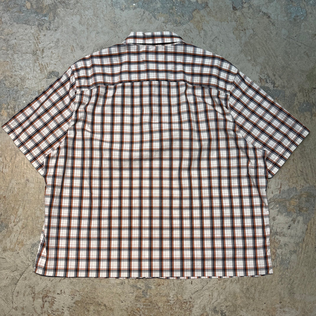 旧衣服TIMBERLAND/汀布莱克/纽扣短袖衬衫/格子图案/翻拍/尺寸XL