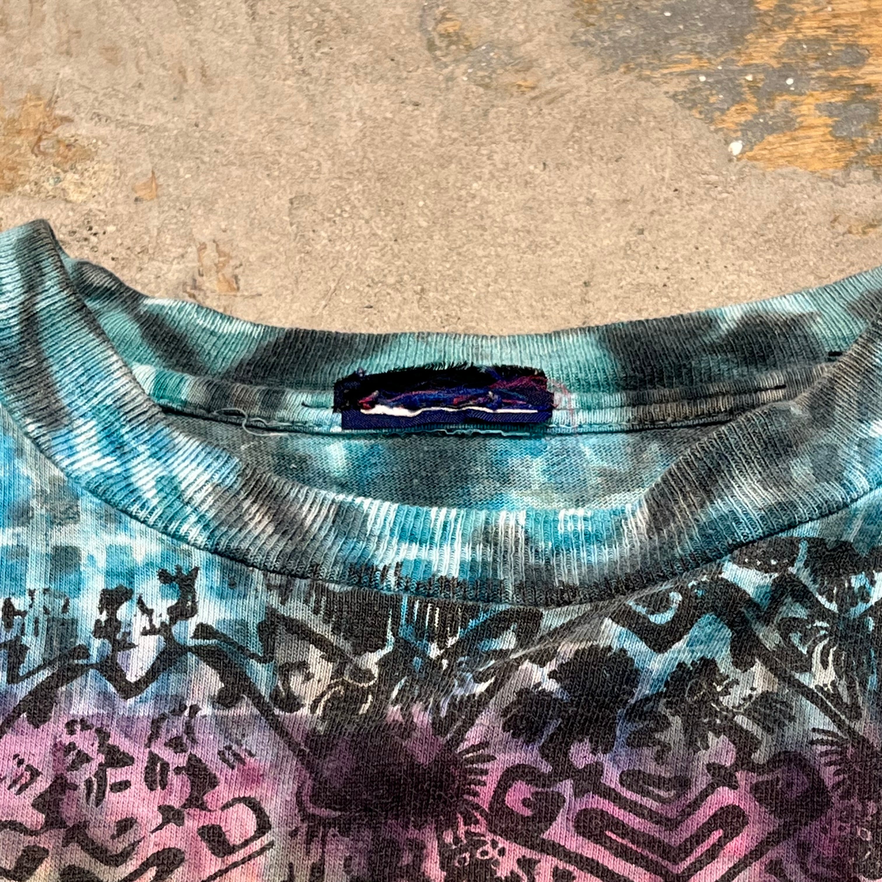 古着 90's サーフ/総柄/ヴィンテージ シングルステッチ プリントT