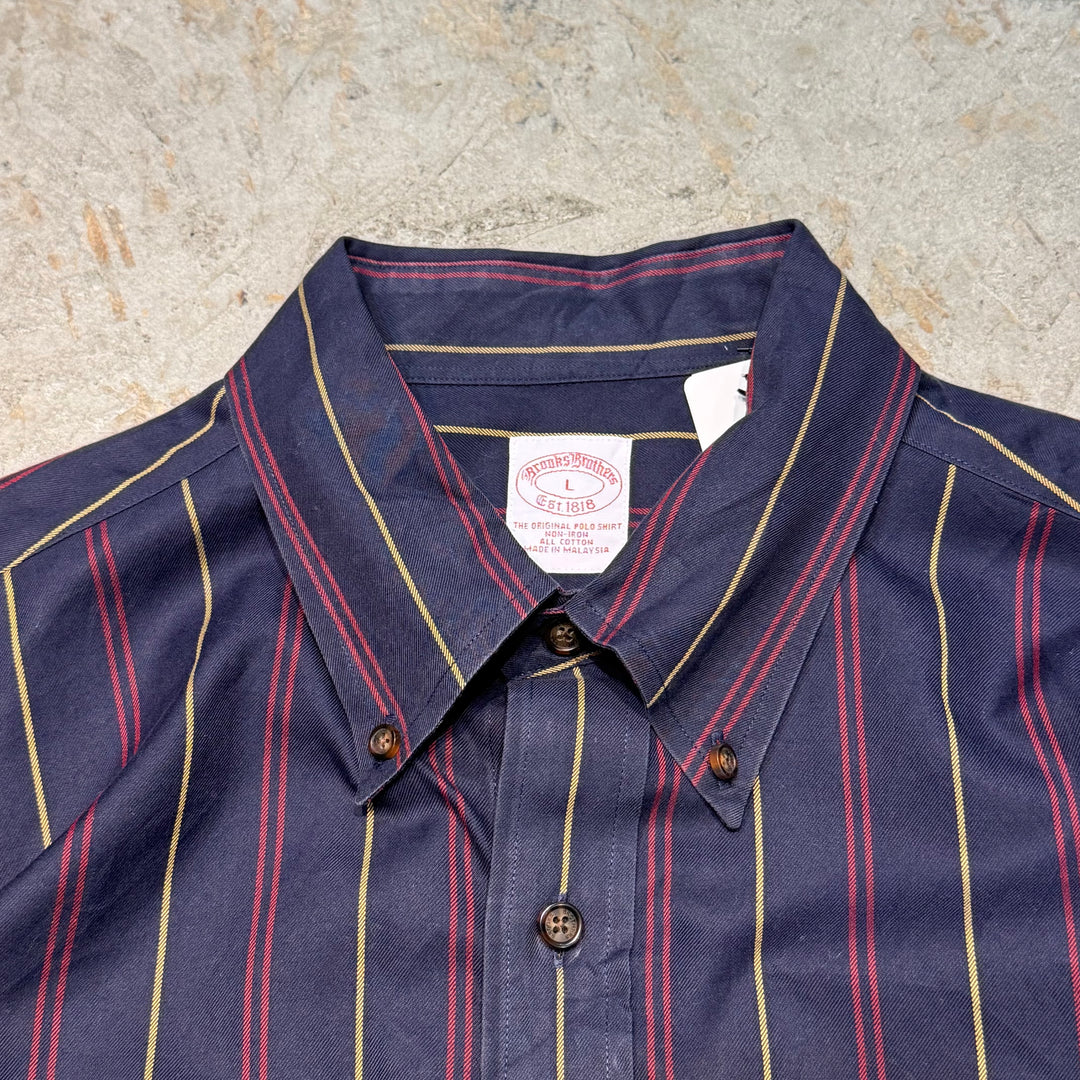 古着 BROOKS BROTHERS/ ブルックス ブラザーズ/ ボタンダウン長袖シャツ/ ストライプ柄/ サイズL