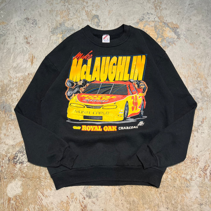 #3901 古着/Jerzees/ジャージーズ/Crewneck Sweat/クルーネックスウェット/McLAUGHLIN/マクラーレン/レーシング/MADE IN USA/サイズL