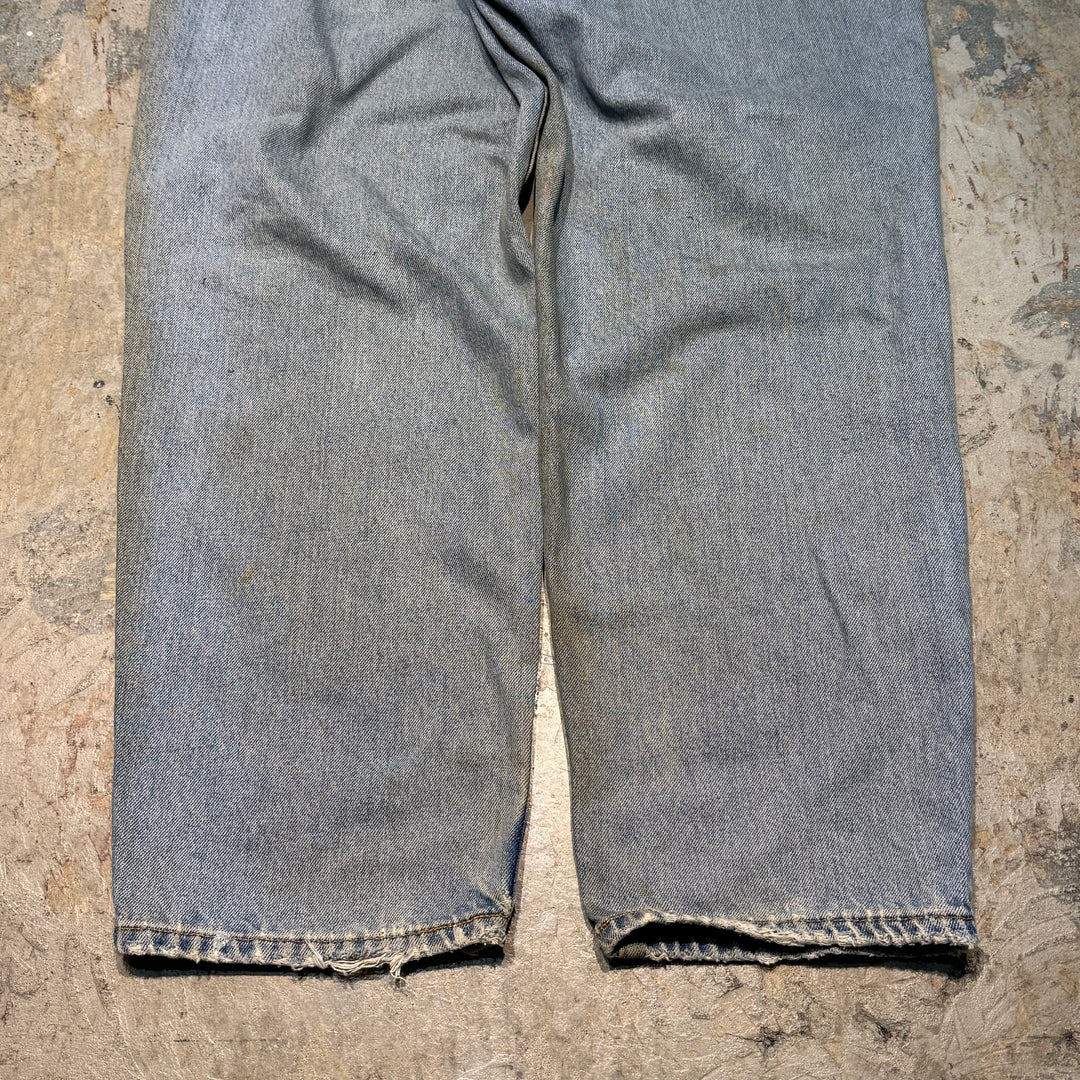 二手衣服Levis 560咖啡染料 /咖啡染料 /損壞牛仔布 /損壞牛仔布 /實際尺寸35 x 31
