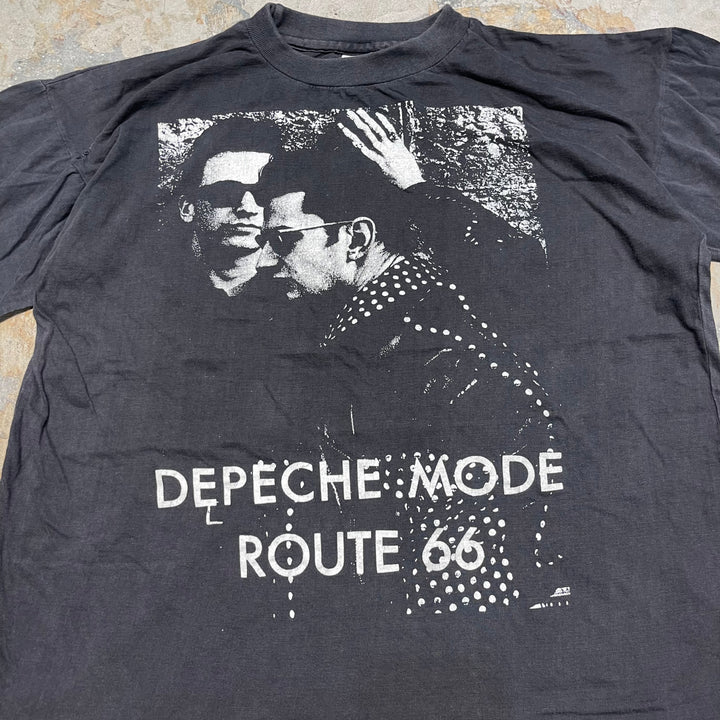 #4841 古着 90's デペッシュ・モード/route 66(曲名)/バンドTシャツ/ヴィンテージ/シングルステッチ/サイズXL