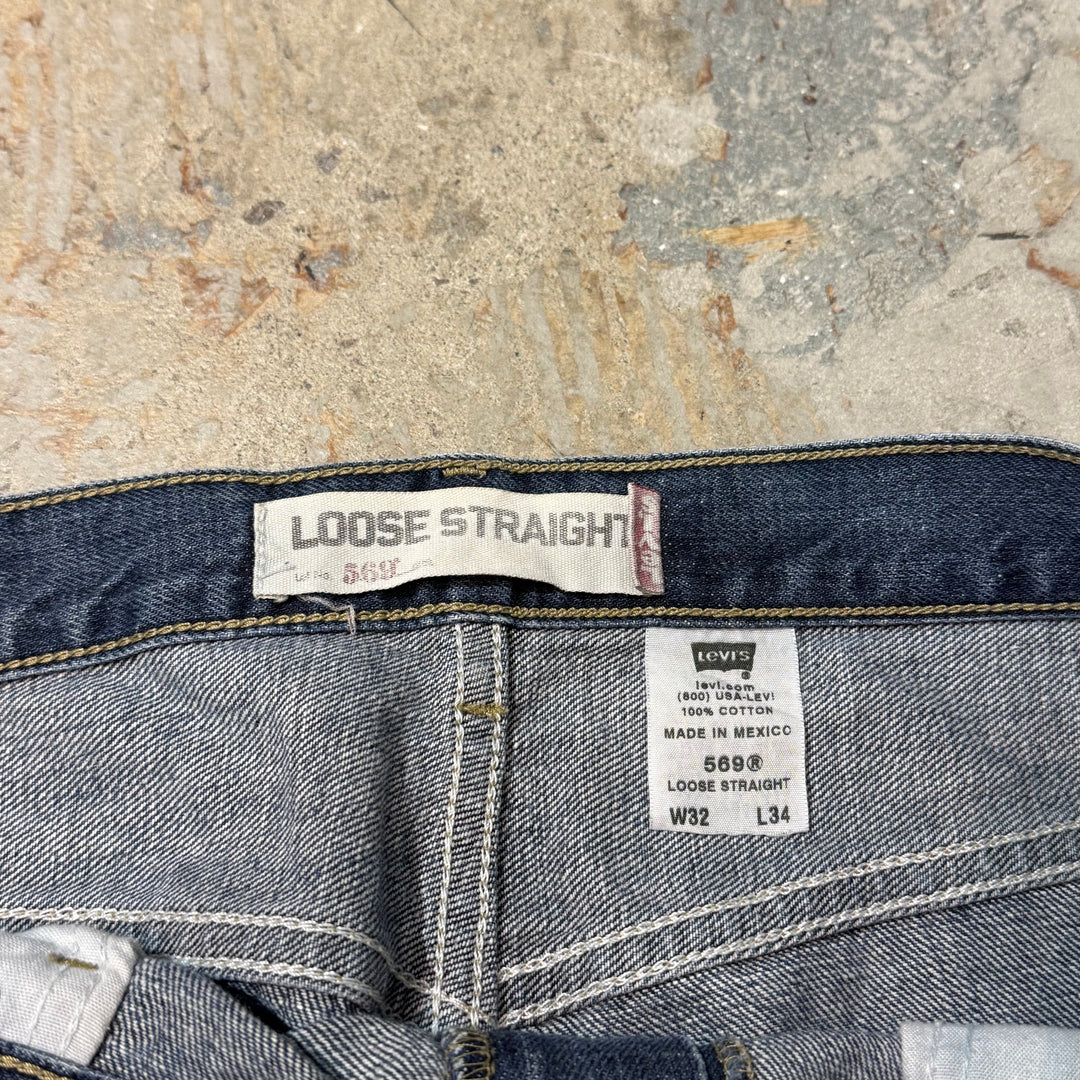 用過的衣服Levi的/Levi的/牛仔褲/569/實際尺寸33 x 34
