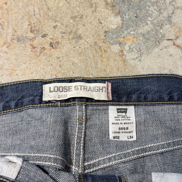 用過的衣服Levi的/Levi的/牛仔褲/569/實際尺寸33 x 34