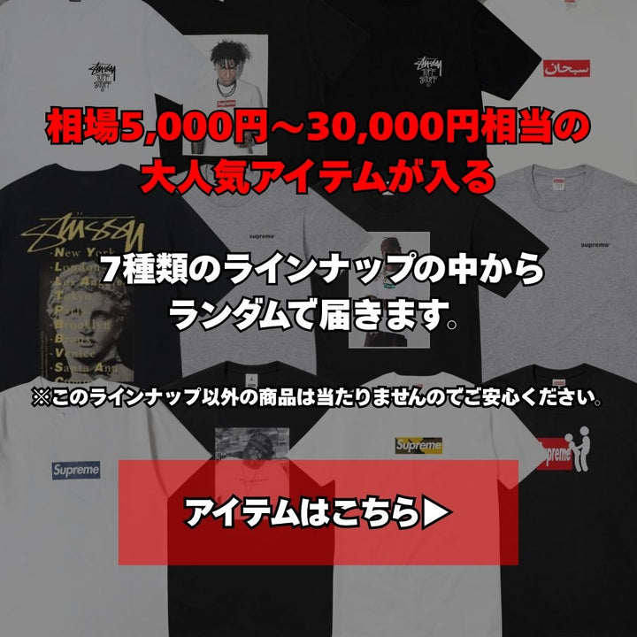 【完全ハズレなし】SUPREME・STUSSY・Harley-Davidson 確定で当たる!!古着ガチャBOX(3着入り)