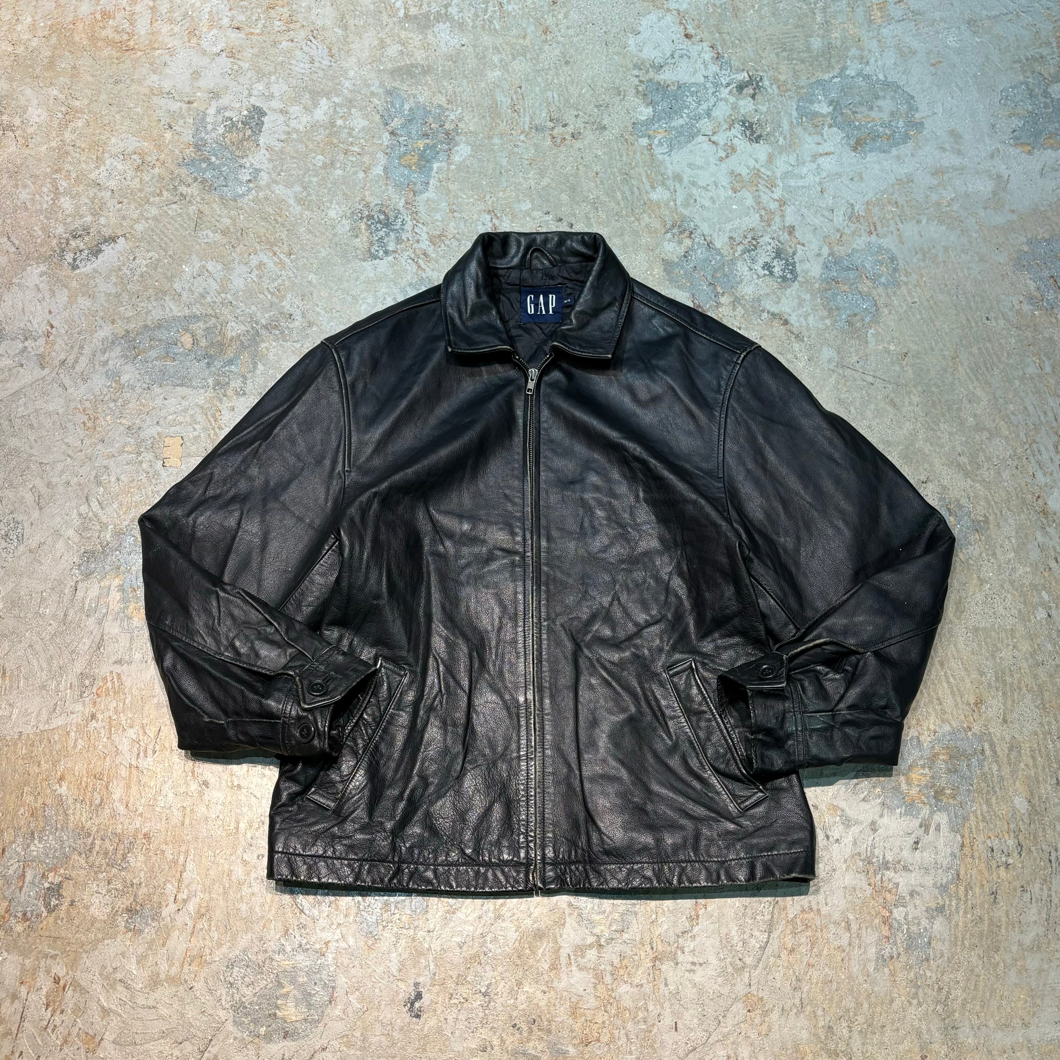 ジャケット・アウター OLD GAP 90'S ZIP UP LEATHER JACKET 90s GAP leather zip up jacket | sui & shara