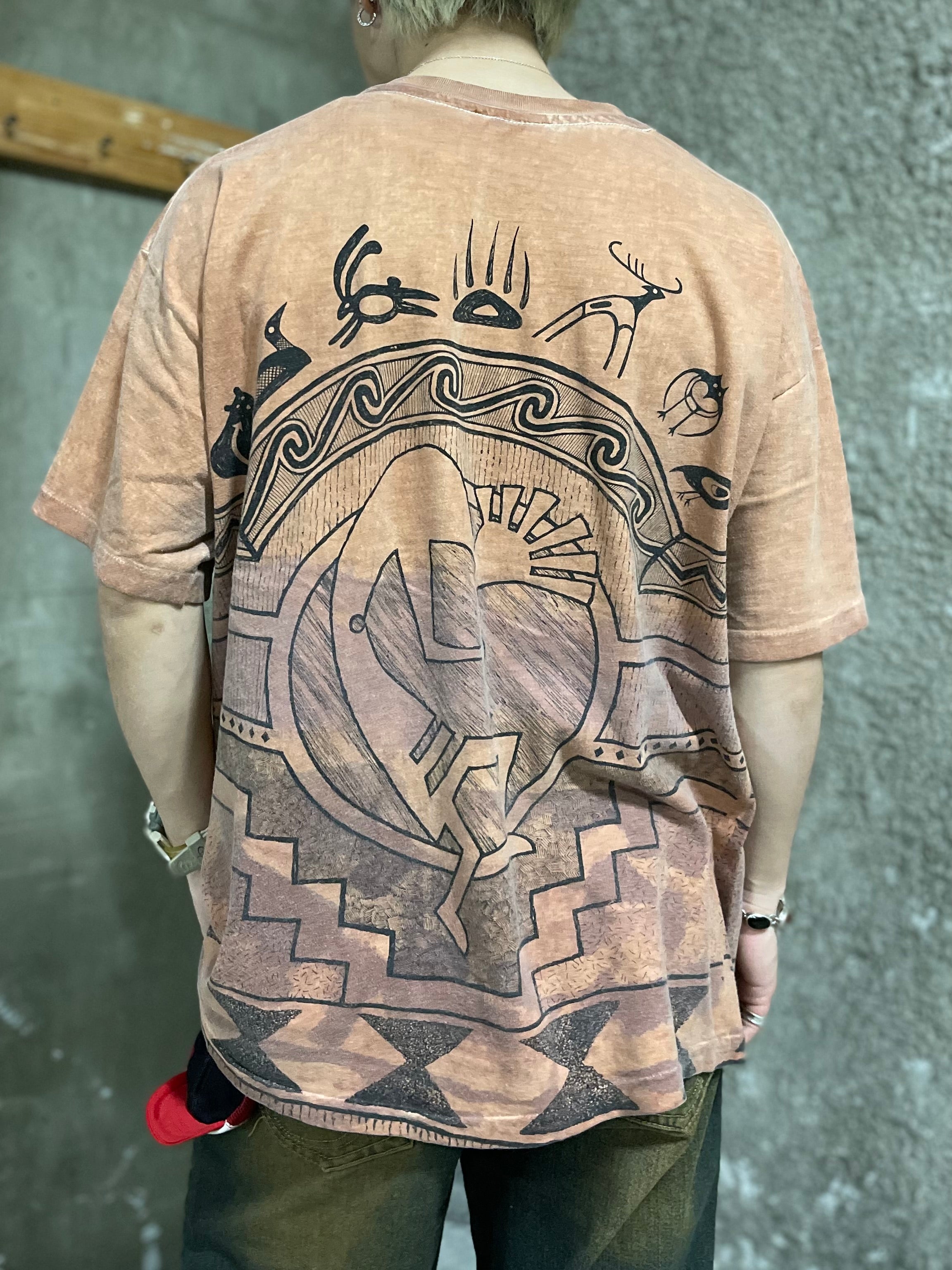 古着 90's USA製 シングルステッチ ココペリ スキーリゾート ロンＴ 4673 古着 USA製 90's Hanesヘインズ/ココペリ 精霊