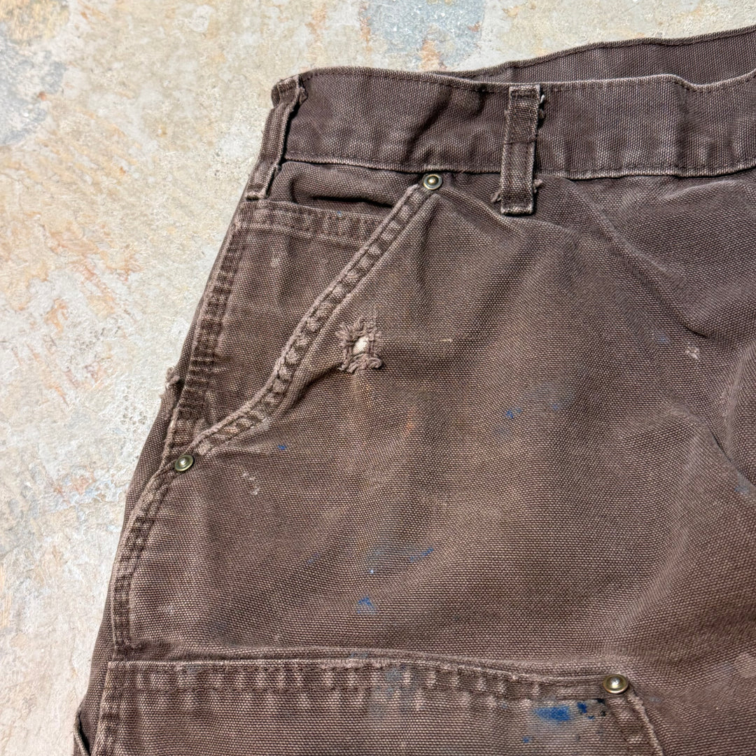 古着 Carhartt/カーハート/ダック地ペインターパンツ/ダブルニー/実寸サイズ36×29