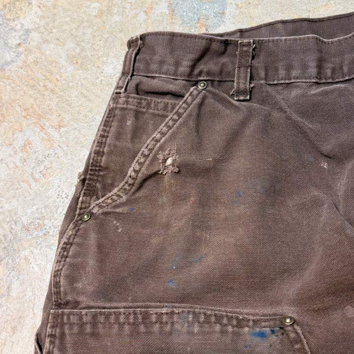 古着 Carhartt/カーハート/ダック地ペインターパンツ/ダブルニー/実寸サイズ36×29