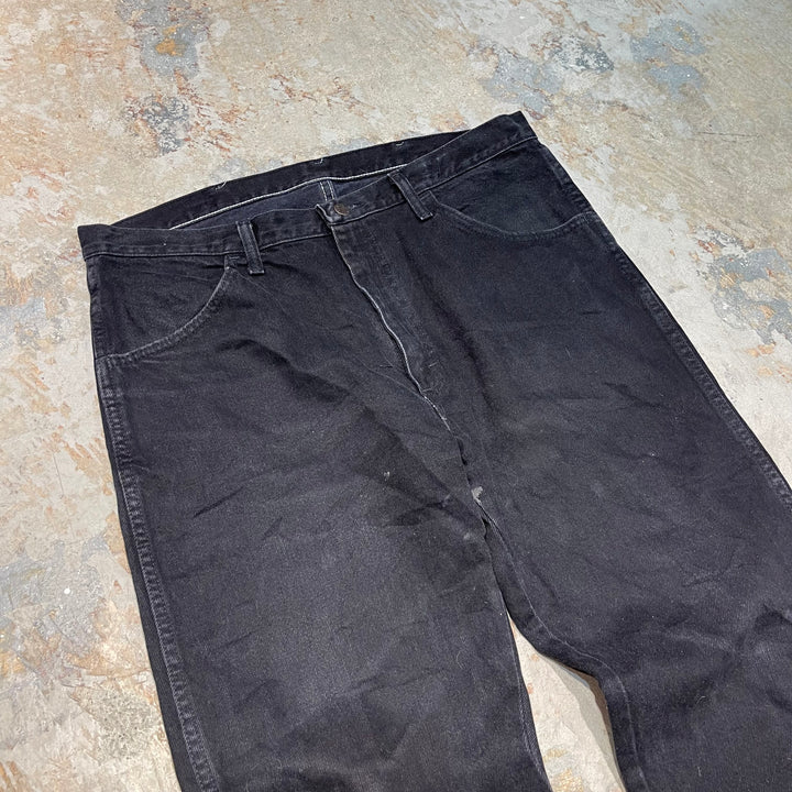 #4272 古着 RUSTLER/ラスラー/Black Denim Pants/ブラックデニムパンツ/サイズ36×30