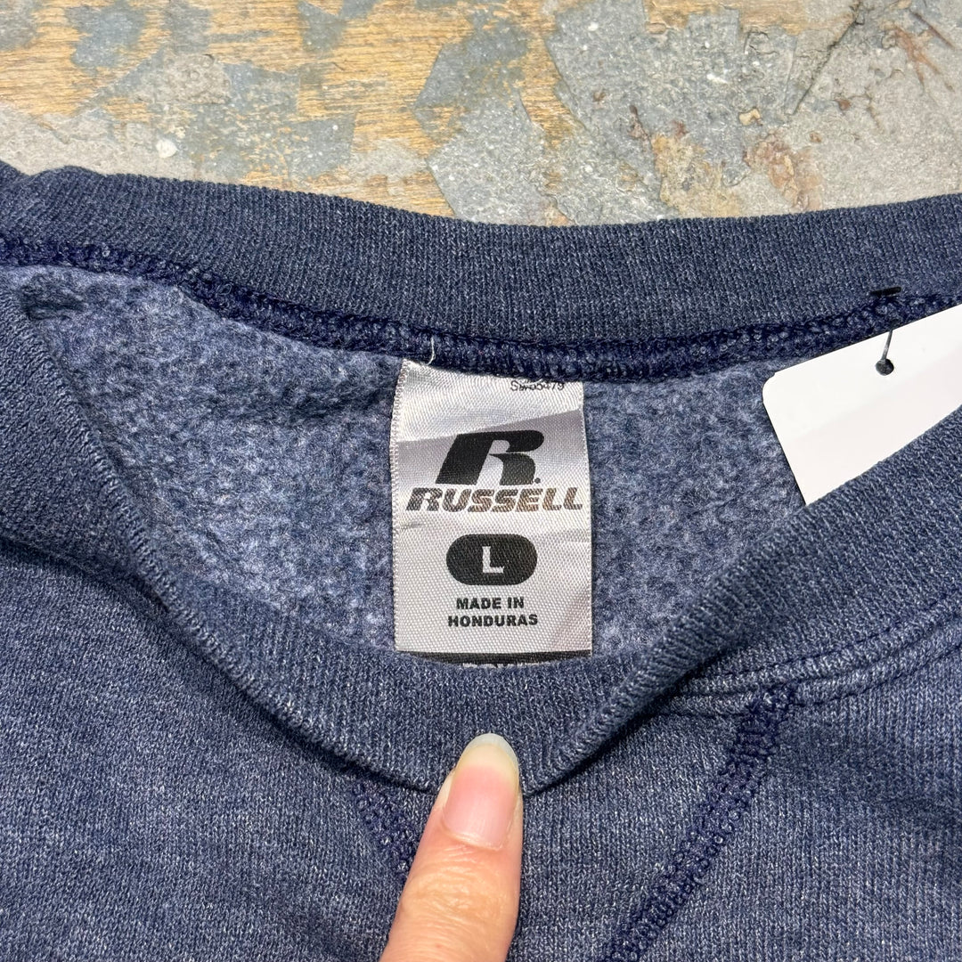 古着 RUSSELL ATHLETIC/ ラッセルアスレチック/ ブランククルーネックスウェット/ 無地/ 前Vガゼット/ サイズL