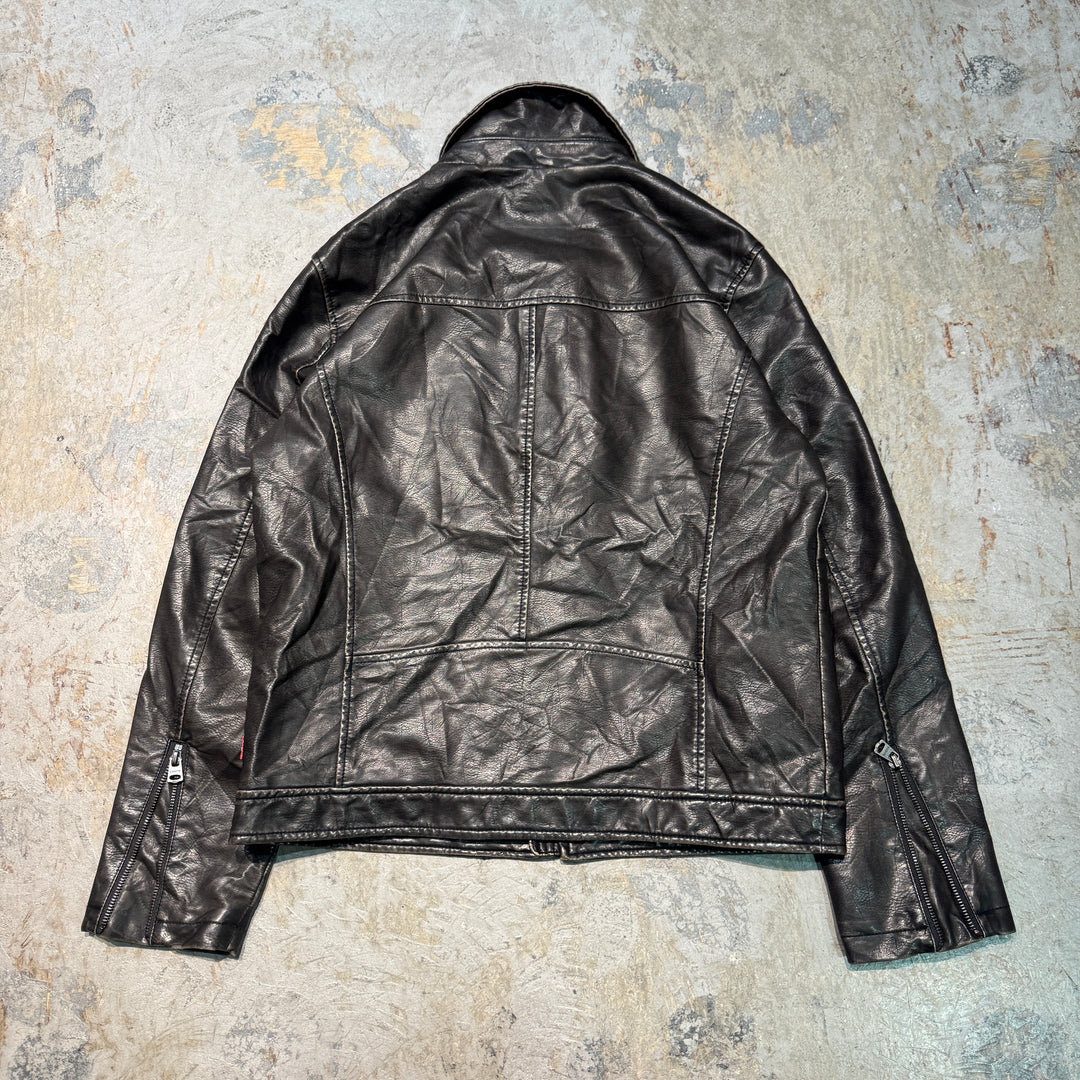 古着 Levi's/リーバイス/ジップアップフェイクレザージャケット /サイズM