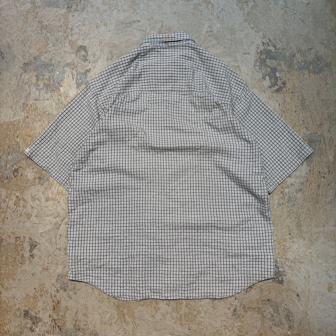 Used clothing Columbia/ Columbia/Button-down short sleeve shirt/Checked pattern/Size L